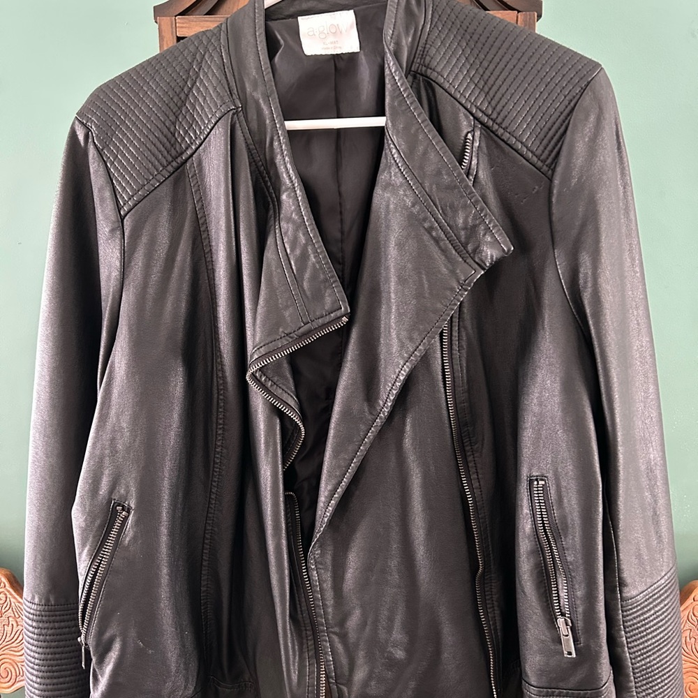Faux Leather Women’s Jacket